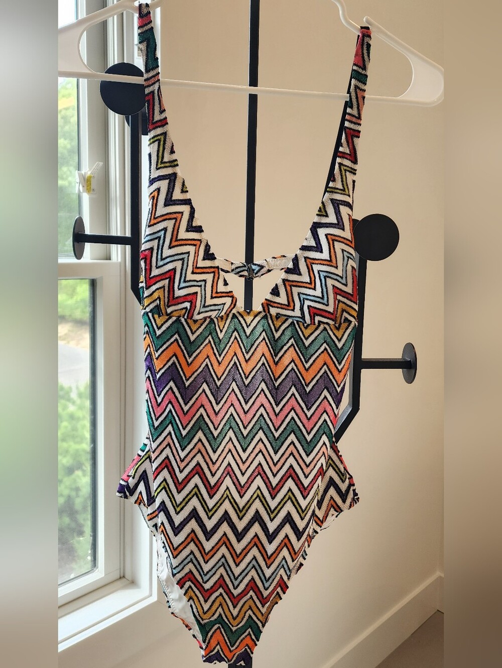 Missoni Mare Multicolor Zigzag One-Piece Swimsuit Size 40